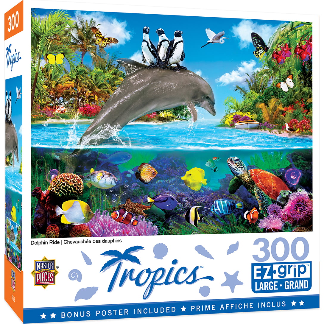 Children challenging and Entertaining Teenagers Friends and Family 6000 Pieces of Jigsaw Puzzle Scenery Ocean Dolphin is a Large Jigsaw Puzzle Toy Suitable for Adults