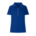 thumbnail image 6 of Blue Women's Short Sleeve T-shirt, Womens Summer Daily Casual V Neck Shirts Short Sleeve Tops Collared Blouses Loose Fit Shirt,Women's Short sleeve T-shirt XXL, 6 of 8