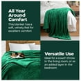 thumbnail image 5 of Premium 100% Micro-Polyester Fleece Blanket, Ultra-Plush , Soft, Breathable, All-Season, Perfect for Bed or Couch, Blanket Set , Throw, Evergreen by Blue Nile Mills, 5 of 7