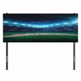 thumbnail image 3 of Baseball Headboard, Professional Baseball Field at Night Vibrant Playground Stadium League Theme Print, Upholstered Decorative Metal Bed Headboard with Memory Foam, Full Size, Green Blue, by Ambesonne, 3 of 4