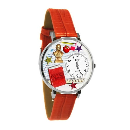 English Teacher Watch in Silver (Large)