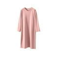 thumbnail image 2 of Sakmal Long Sleeve Mumu Nightgownss for Women Soft Sleep Dress Solid Long Nightgowns for Women 2X, 2 of 5
