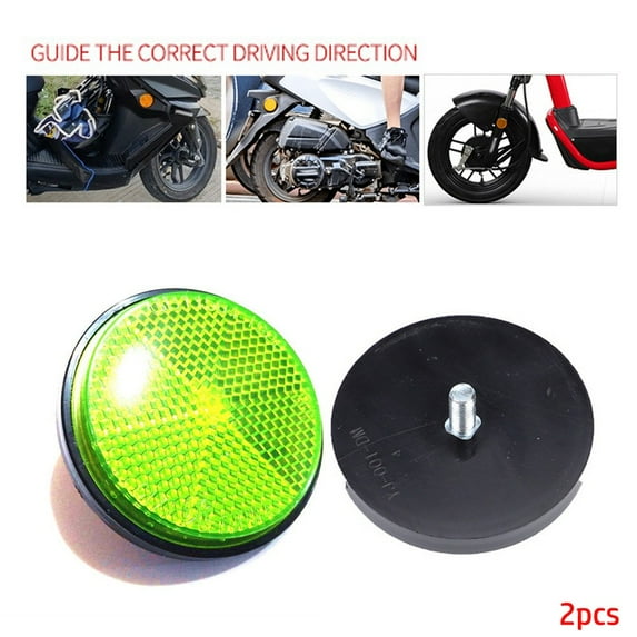 2xCircular Reflector Car Trucks Motorcycle Night Reflector Refraction Light Part