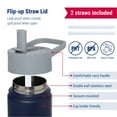 thumbnail image 4 of New York Yankees™ MLB 18 oz Insulated Steel Water Bottle with Flip-Up Straw Lid, 4 of 8