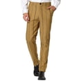 thumbnail image 1 of INSPIRE CHIC Men's Dress Striped Pants Slim Fit Flat Front Business Pants, 1 of 6