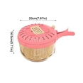 thumbnail image 3 of 3-in-1 Multi-Function Vegetable Chopper & Spinner – 4 Interchangeable Cutters for Shredding, Slicing & Grating, Built-in Salad Spinner with Sink-Direct Drain, Hand Guard for Safety(pink), 3 of 8