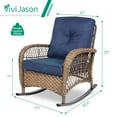 thumbnail image 3 of VIVIJASON Outdoor Rocking Chairs with Cushions, Navy Blue (Set of 2), 3 of 7