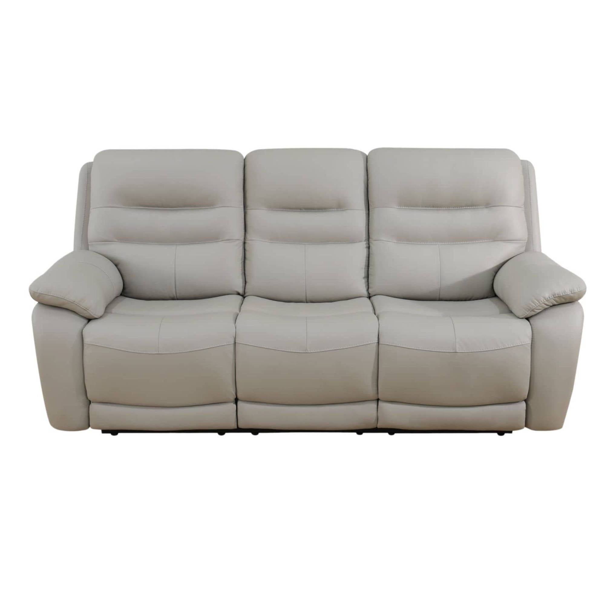 Genuine Leather Power Recliner Sofa Chairs for Adults Electric Power Recliner Sofa Chair for Living Room, Grey