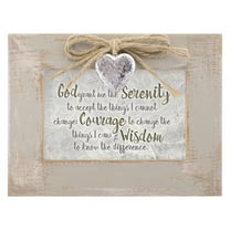 God Grant the Serenity to Accept Natural Taupe Jewelry Music Box Plays Amazing Grace