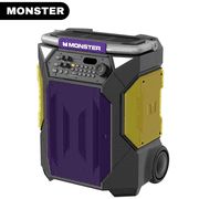 Monster Rockin' Roller Sport Portable Indoor/Outdoor Bluetooth Speaker, Purple/Gold
