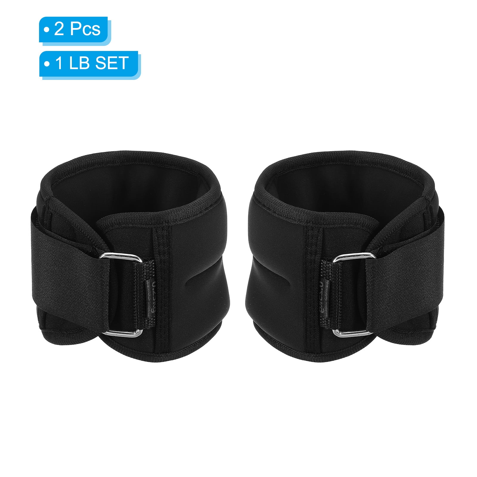 Uxcell Ankle Weights Leg Weight Straps Adjustable 1lbs Ankle Weight Sets Black