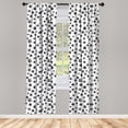 thumbnail image 3 of Grunge Curtains 2 Panels Set, Circle Paint Smear Spotty Pattern with Weathered Look Brushstroke Dots, Window Drapes for Living Room Bedroom, 56"W X 84"L, Charcoal Grey White, by Ambesonne, 3 of 5