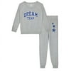 Sleep On It Boys 2-Piece Hacci Pajama Sets, Dream Team, Gray Pajama Sets for Boys, Size M (8/10)