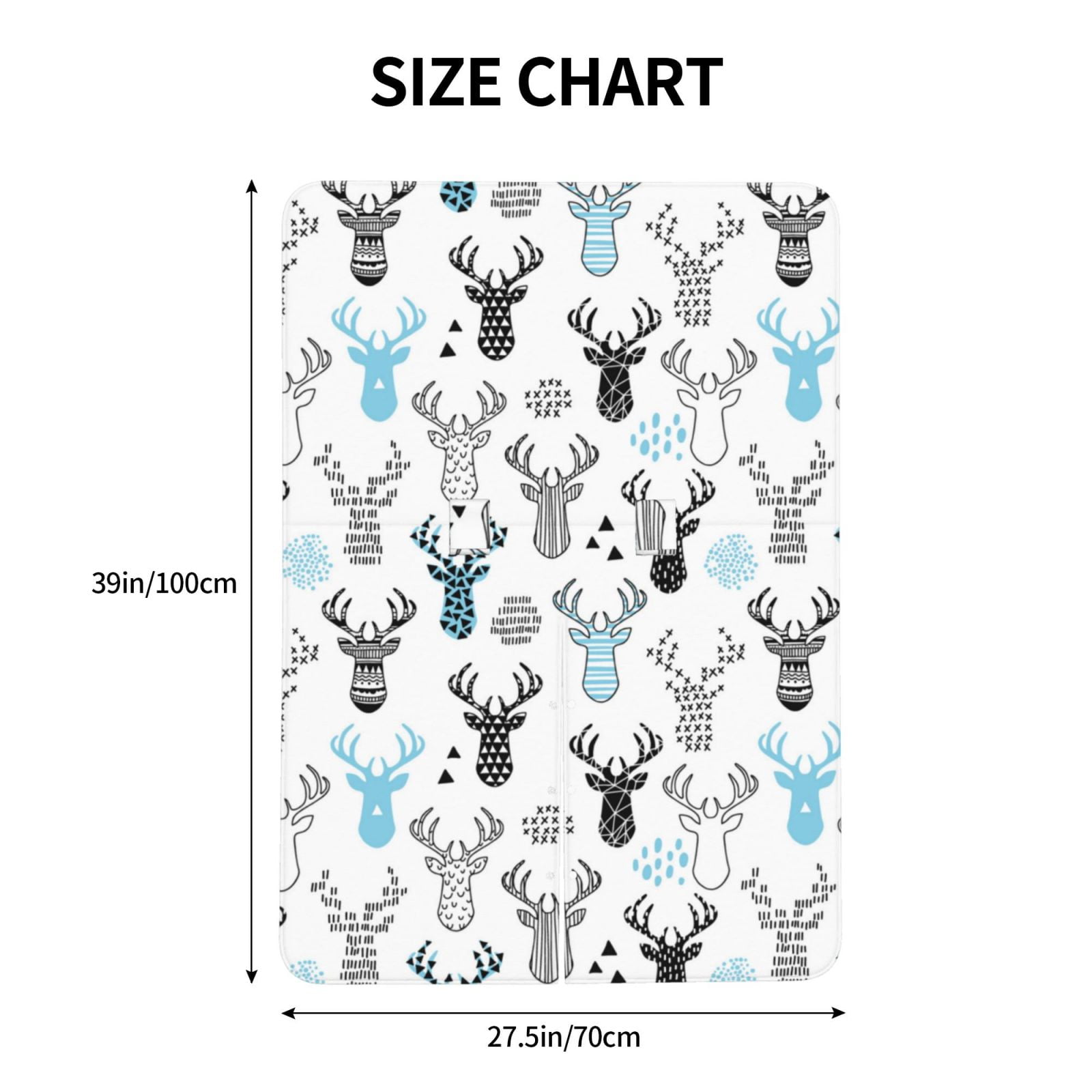 Car Seat Cover Baby - Winter Art Blue and Black Moose Breathable Infant Car Seat Cover for Baby Carseat, Lightweight Comfort Baby Essentials Must Haves Newborn Stuff for Girl Boy