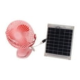 thumbnail image 3 of Clip on Fan Portable Small Solar Powered Fan for Outdoor Household Travel Pink, 3 of 9