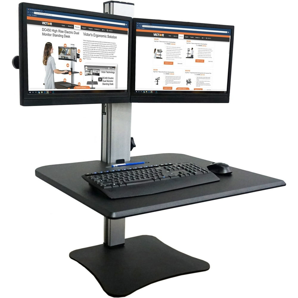 Victor, VCTDC350A, DC350 Dual Monitor SitStand Desk Converter, 1 Each