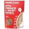 Proper Good Instant Oatmeal, Apple Cinnamon & Walnut, Steel Cut Oats, Shelf-Stable, 8.8 oz Packet
