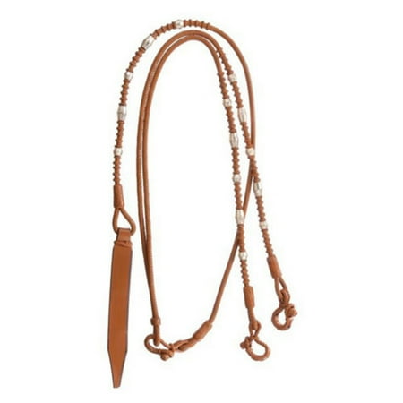 Reins Light Oil - Royal King Braided Show Romel Reins with Silver Layered Ferrules