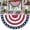 B1_Red White Blue 35.43x17.72in, variant on SMKE Patriotic Half Fan Bunting,35X17In Vintage Map 250Th Fan Flag,National Fan Banner,Stars Stripes Decor Flag,Memorial Day Patriotic Decor,Festival Scene Hanging Decoration,Fade Resistant