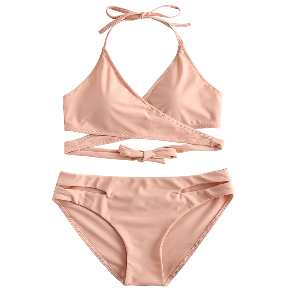 push up bikini top with high waisted bottoms