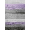 thumbnail image 2 of Addison Rugs Mayfield Premium Machine Washable Transitional Stripes Lavender Rectangle Rug, 3' x 5', 2 of 7