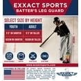 thumbnail image 7 of Exxact Sports Batter's Baseball Leg Guard with Adjustable Straps, Shin Guard Baseball - (Tie Dye, Adult - Right Handed Hitter), 7 of 7