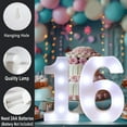 thumbnail image 5 of Pooqla LED Light up Numbers, Warm White and Cool White Decorative Lighted Marquee Sign for Party, Wedding, Bar,Room Decor, Birthday Decoration, Number 21, 5 of 6