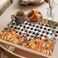 thumbnail image 3 of Thanksgiving Orange Pumpkin Placemats Set of 1, Fall Mushroom Leaf Non-Slip Place Mats Washable Table Mats for Kitchen Dining Table Decorations Indoor/Outdoor, 3 of 9