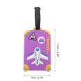 thumbnail image 2 of Unique Bargains 1 Pc Plane Luggage Tag for Travelling Purple Soft Rubber, 2 of 5
