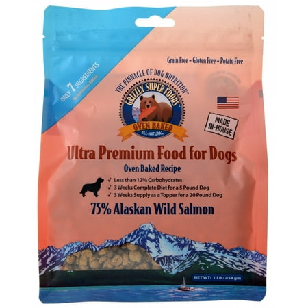 Grizzly Super Foods Oven Baked Alaskan Wild Salmon for Dogs 3 lbs (3 x 1