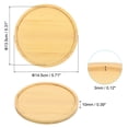 thumbnail image 2 of Uxcell 14.5cm Round Bamboo Plant Pot Saucer Flower Drip Tray for Indoors, 3 Pack, 2 of 5