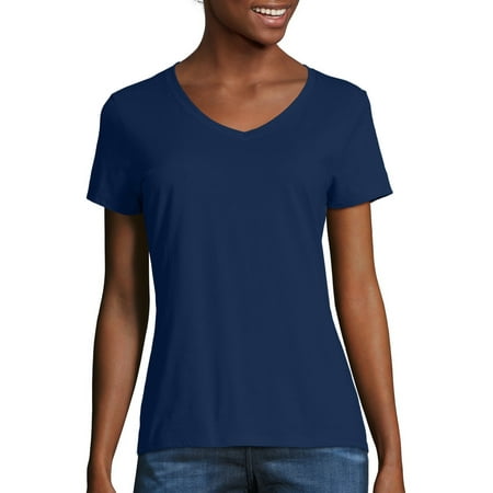 Hanes Women's X-temp Short Sleeve V-neck T-Shirt