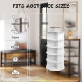 thumbnail image 4 of 360 Shoe Organizer Rotate, 5-Tier Vertical White Shoe Rack, Shoe Carousel, Round Shoe Rack for Closet Entryway Corner Garage, 4 of 9