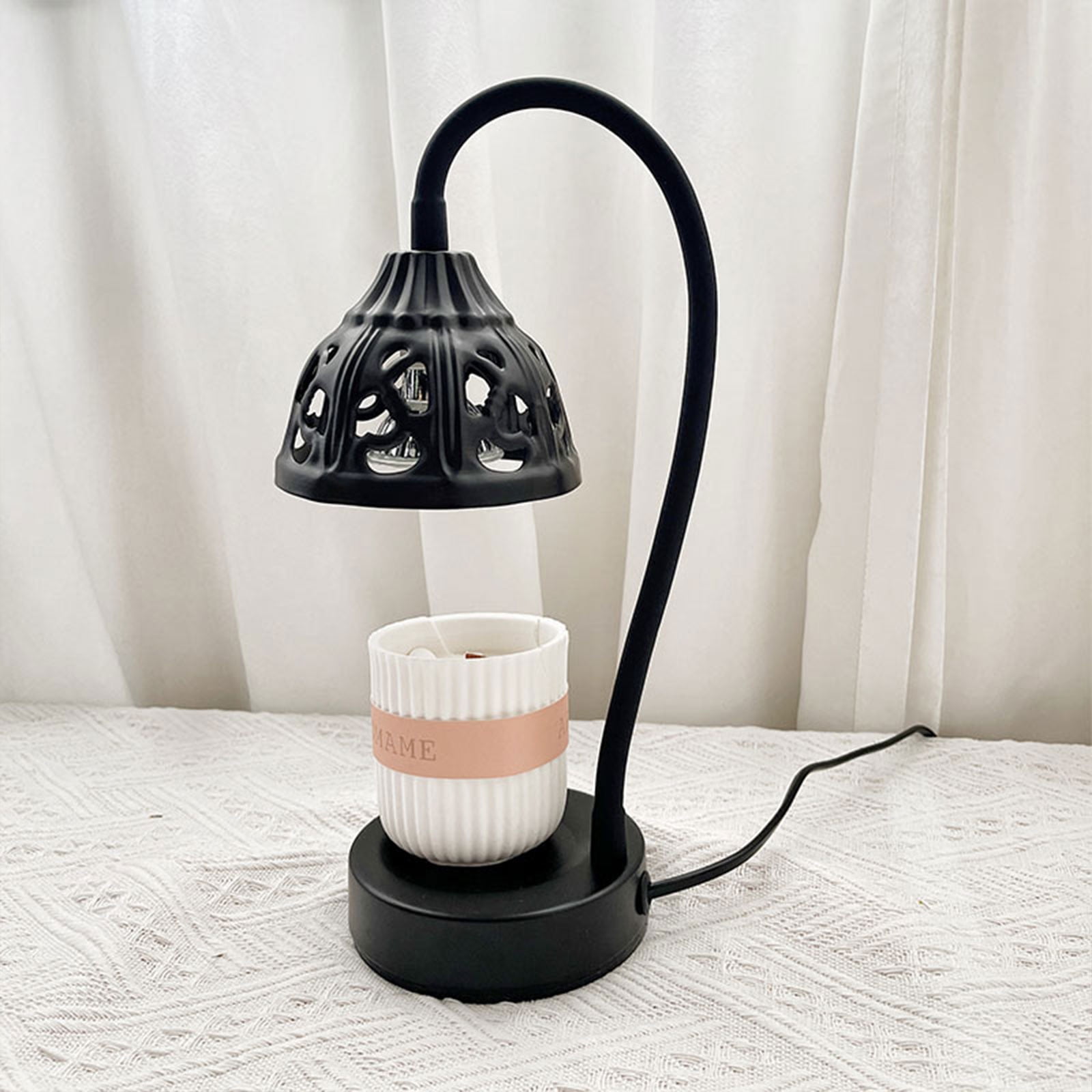 Wovilon Night Light Metal, Candle Lamps, Dimmable Melting Candles, Hot Melting Heat Lamps, Scented Melting Candles, Tabletop Vintage Table Lamps (Candles Not Included)