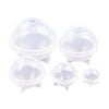 Tangnade Home Holiday Decor5 Size Silicone Round Ball Silicone Resin Mold Pendant Mold Making Craft DIY Clear