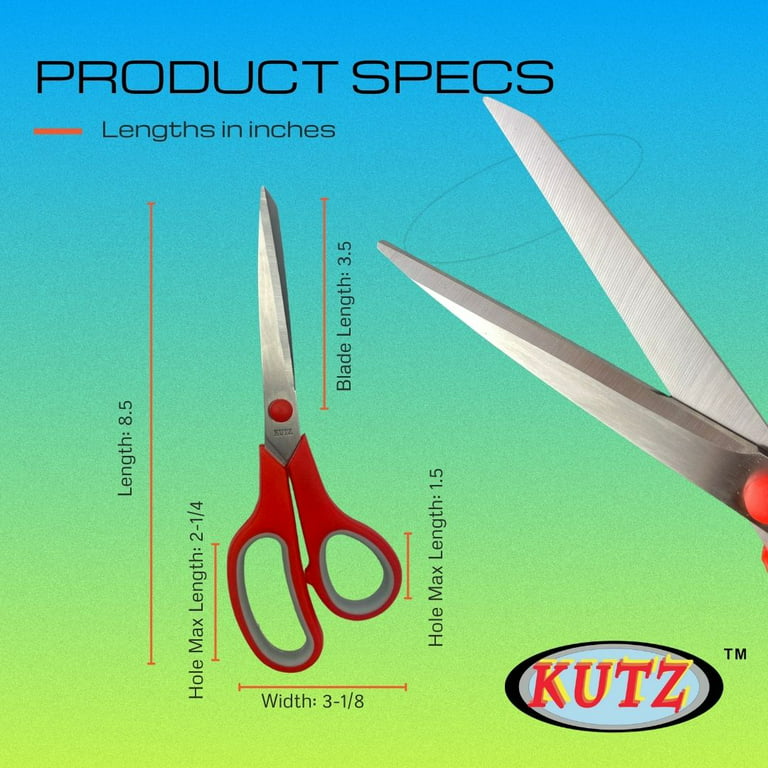KUTZ 24 Pc General Use Floral Pattern Scissors | 8  (20.3 cm) Length |  3.5 (8.9 cm) Blades | Quality Stainless Steel | Versatile Cutting Solutions