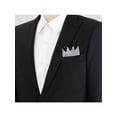 thumbnail image 4 of INSPIRE CHIC Men's Pocket Squares PreFolded Triangles On Card Suit Handkerchief Silver One Size, 4 of 4