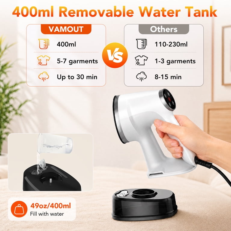 VAMOUT Vacuum Steamer, 1200W 2-in-1 with Suction photo 6