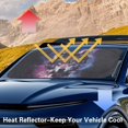 thumbnail image 6 of Xixirimido Car Windshield Sun Shade Front Windshield Cover Universal Fit for SUVs Trucks Foldable Front Window Sunshade Automotive Interior Accessories, Wolf Galaxy, 6 of 8