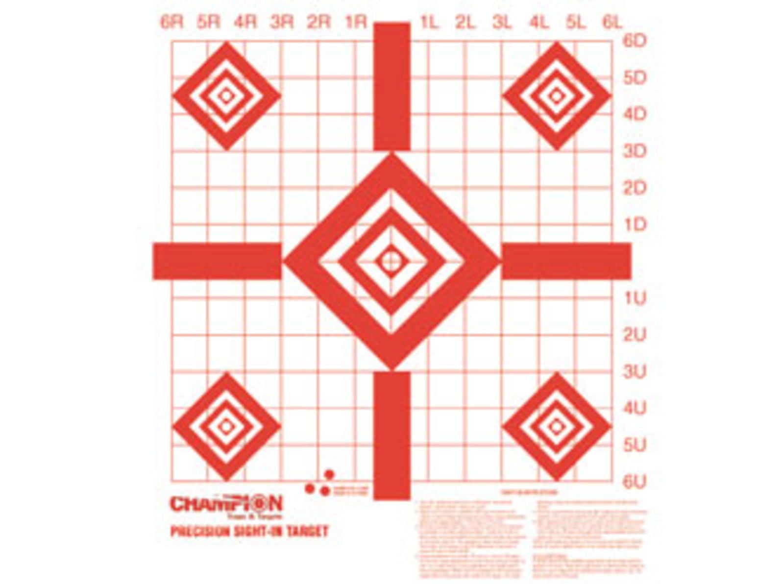 Champion Traps and Targets Rimfire Sight-In Target, Precision, 100pk