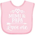 thumbnail image 3 of Inktastic Mimi and Papa Love Me Boys or Girls Baby Bib, 3 of 4
