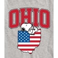 thumbnail image 3 of Peanuts - Ohio American Flag Snoopy - Toddler And Youth Short Sleeve Graphic T-Shirt, 3 of 6
