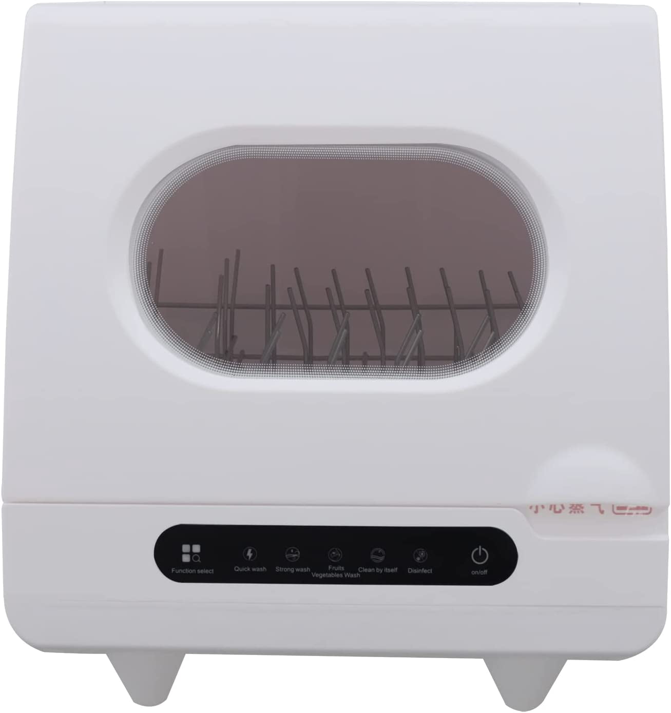 1200W Compact Dish Washing Machine Mini Portable Countertop Dishwasher with 5 Washing Programs, One-Button Start Intelligence Dishwashers for Apartments, Dorms, RVs, 40x40x45cm
