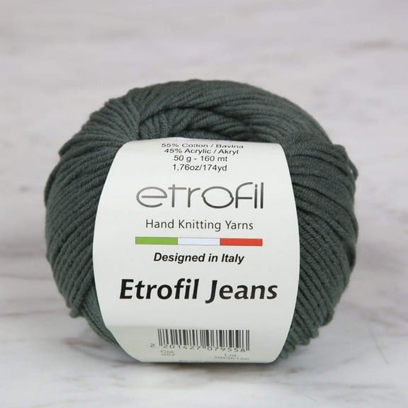 Etrofil Jeans Knitting Yarn, Green - 057