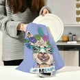 thumbnail image 3 of Funny Llama Cactus Flower Kitchen Dish Towels Set of 1, Summer Washable Tea Towels Dishcloths Lint-Free 18x28 Inch Fast Drying for Kitchen Restaurant Bar Clean, 3 of 7