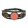 thumbnail image 1 of Pulsera marina tejida en cuero Unbranded Patrones de rayas fondo rojo 18 cm - 20.5 cm, 1 of 4