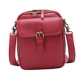 thumbnail image 4 of Bolso con cremallera y bolsillo, diseño vintage, bolso de moda para mujer para exteriores. rojo, 4 of 9