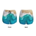 thumbnail image 6 of Uemuo Beach Pattern Women's Athletic Shorts High Waisted Running Shorts with Liner Pockets Gym Elastic Workout Shorts-XX-Large, 6 of 9