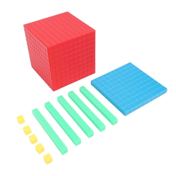 Base 10 Blocks, Easy Learning Complete Set Educational Math Counting Blocks for Home