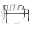 thumbnail image 4 of vidaXL Garden Bench 125 cm Steel Grey, 4 of 4